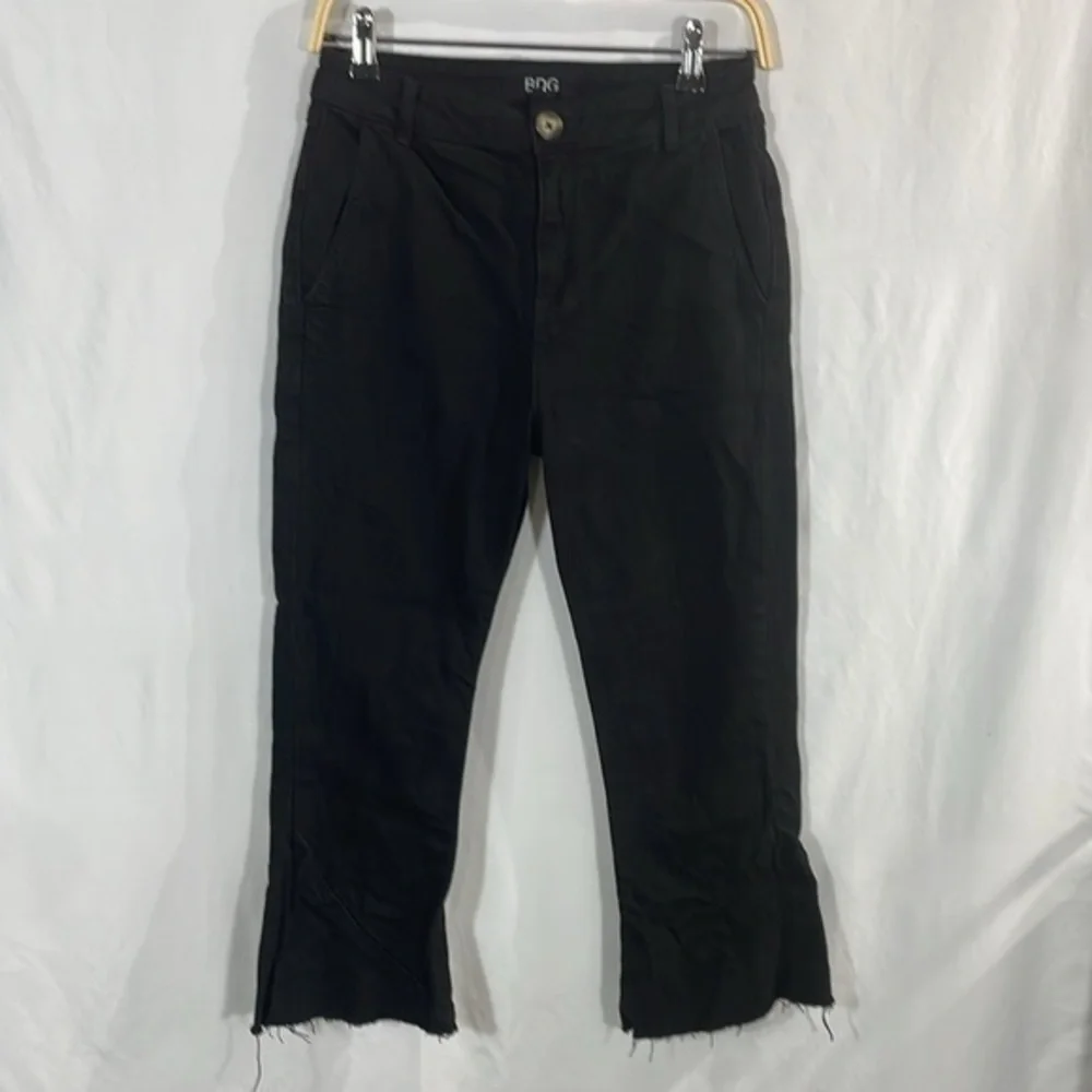 Bdg blck denim raw hem pants